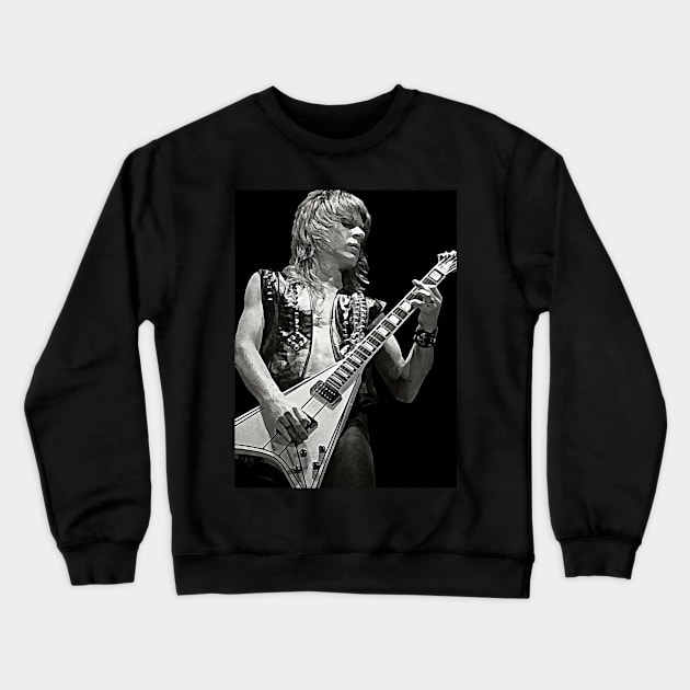 Randy Rhoads Art Poster Heavy Metal Hard Rock Crewneck Sweatshirt by ZiggyPrint